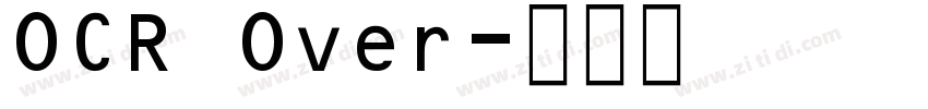 OCR Over字体转换
